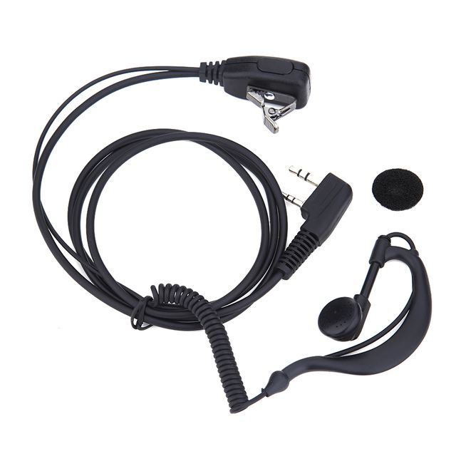 Επαγγελματικό Handsfree SPIRAL μικροακουστικό με PTT πέτου με 2 pin για ασυρμάτους και πομποδέκτες Baofeng- Original