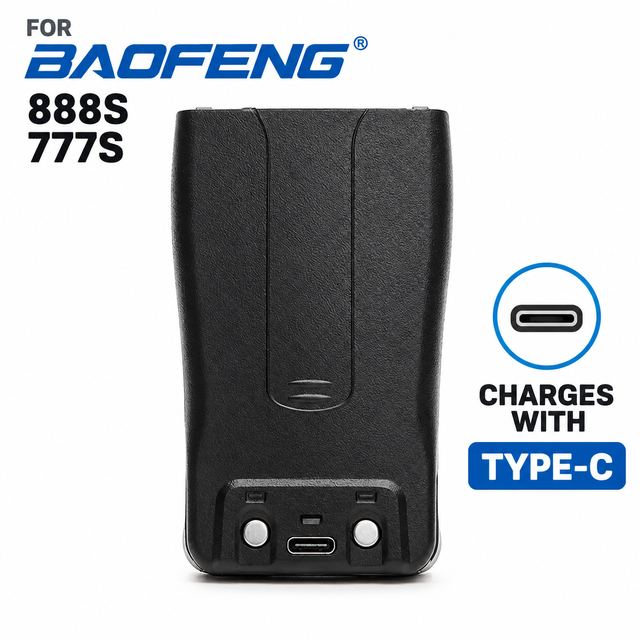 Μπαταρία Baofeng BF-888S 1500mAh 3.7V με Απευθείας Φόρτιση USB Type-C – για BF-666S / BF-777S